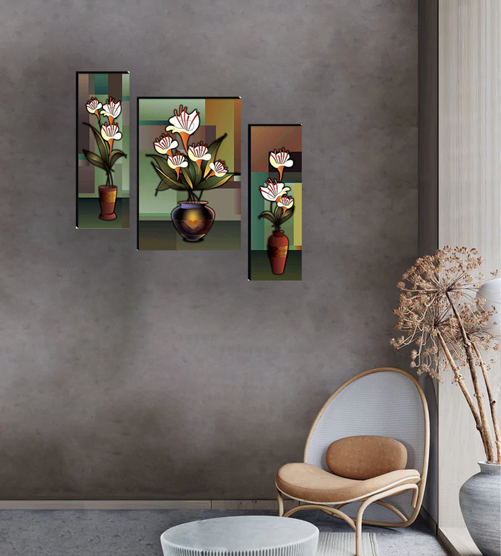 Tehzeeb Creations Set Of 3 Digital Wall Painting