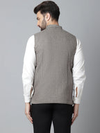 Even Apparels Men's Cream Pure Wool Nehru Jacket