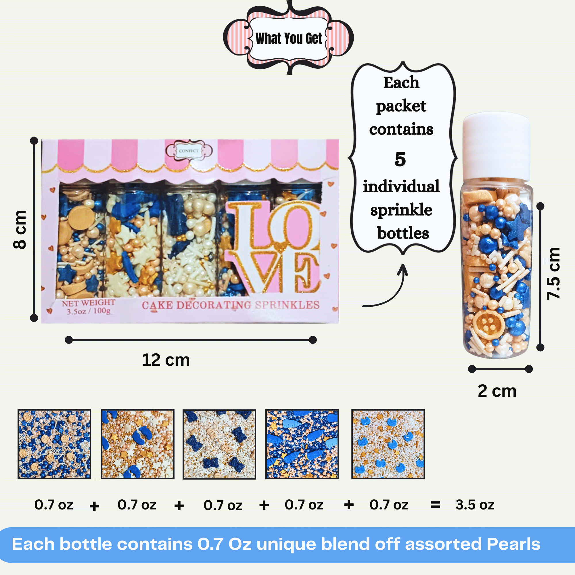 confect boys baby shower sprinkles gender reveal sprinkles edible sprinkles pack of 5 baby shower 33