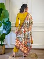 The52 Women's Gorgeous Viscose Embroidery Straight Kurta with Pant And Dupatta Set - Distacart