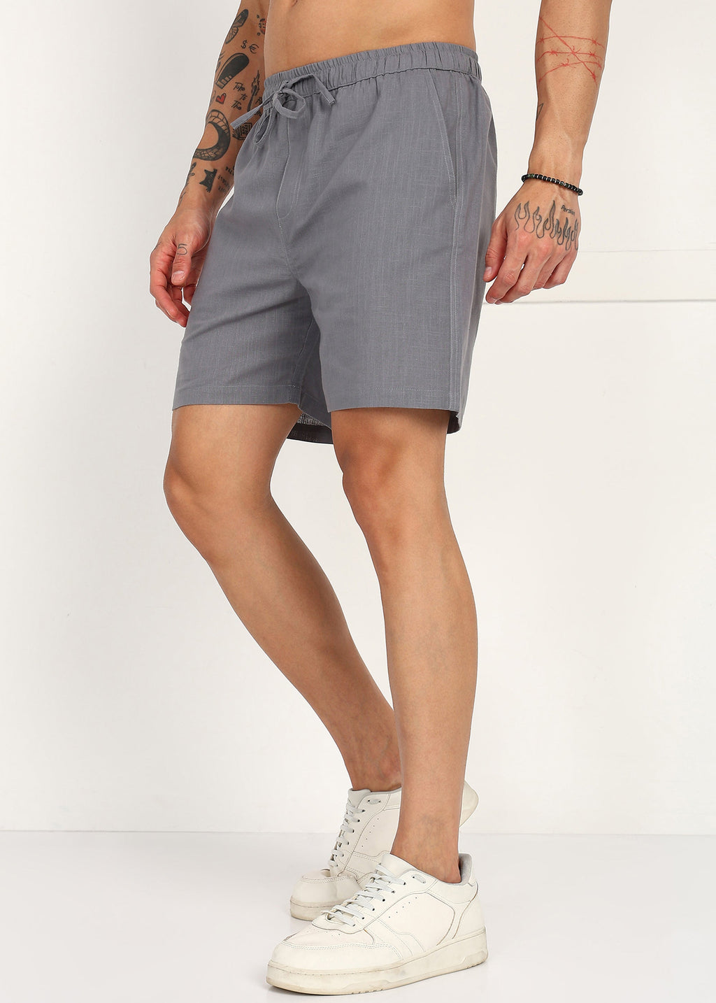Fabmade Slate Drift Linen Pyjama Shorts