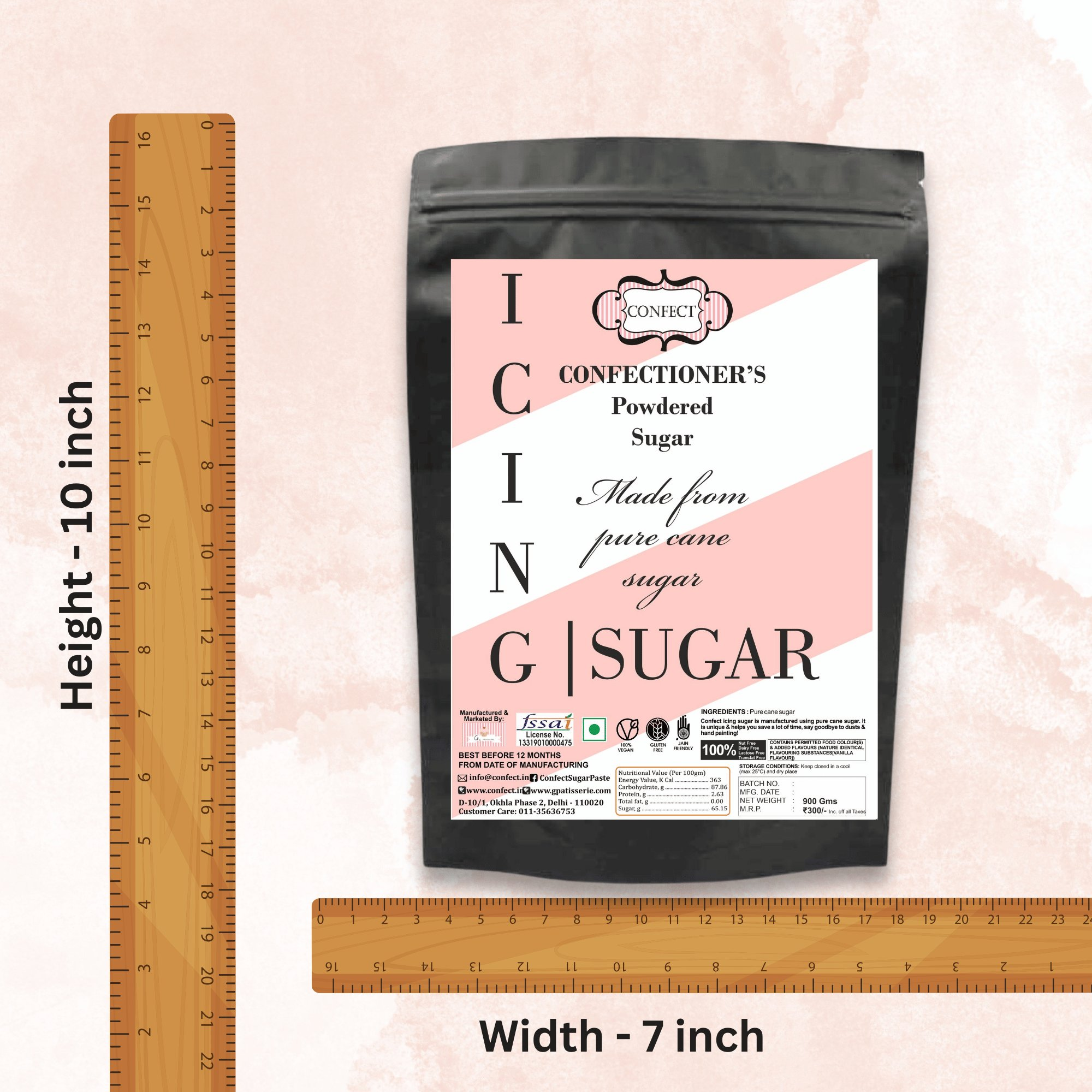 confect icing sugar 900gms