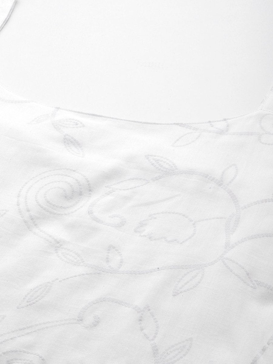 Ahalyaa Floral Embroidered Gotta Patti Pure Cotton Kurta With Palazzos & Dupatta