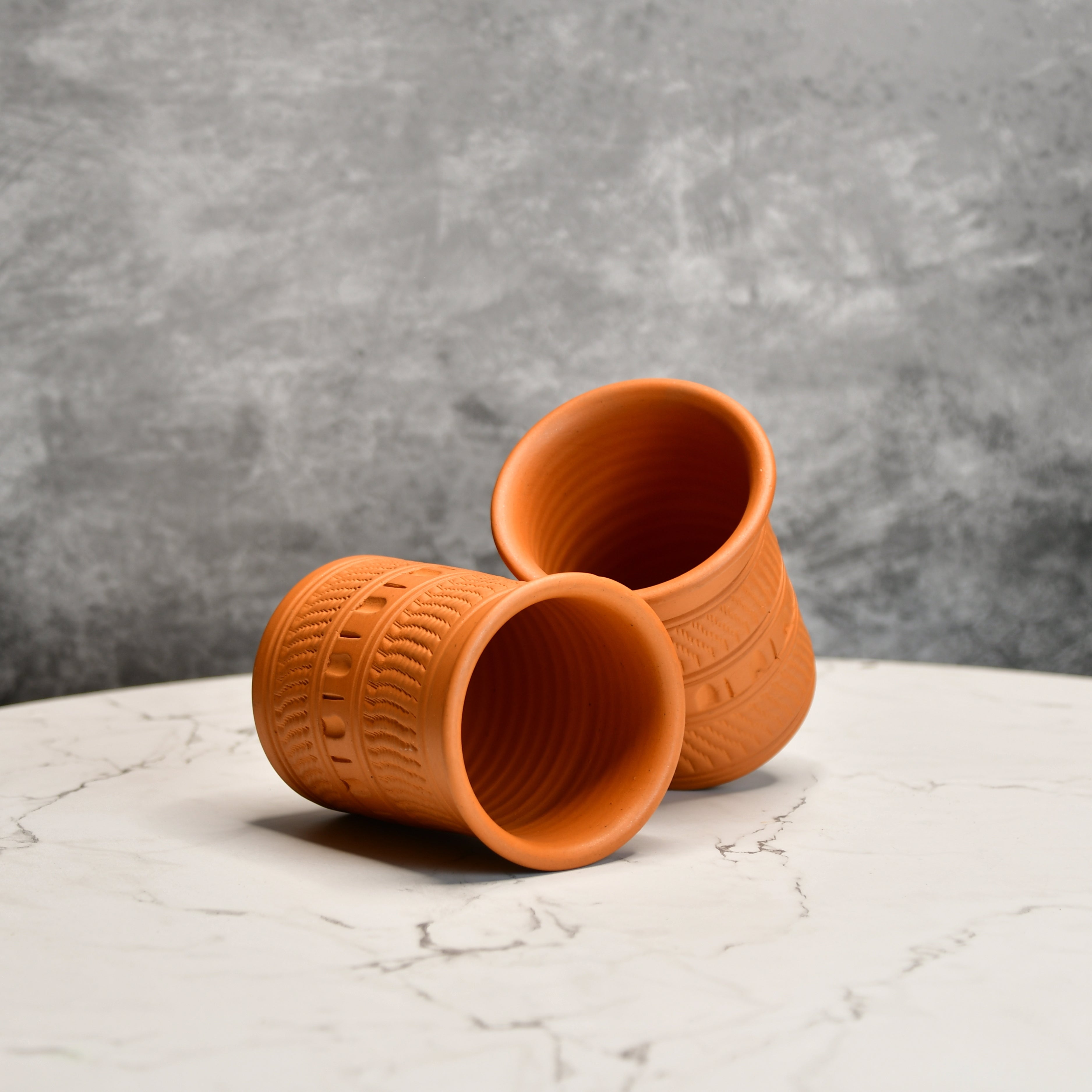 Sowpeace Premium Set of 2 Unglazed Terracotta tumbler - Distacart