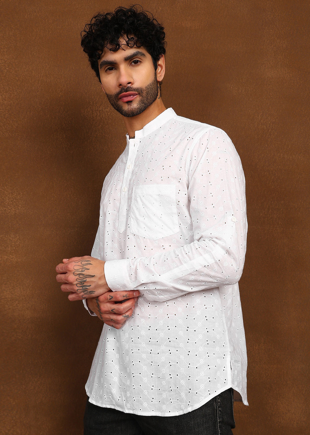 Fabmade Minimal Loom Linen Kurta