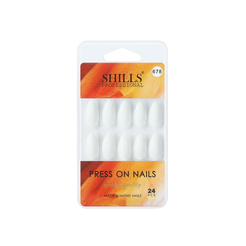 shills professional reusable press on nails sharp almond spn678