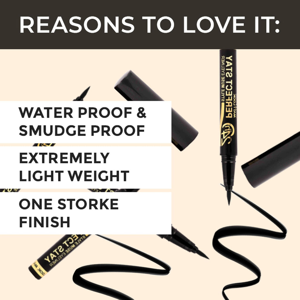 Matt Look Perfect Stay Style Muse Eyeliner 24 Hours - Jet Black