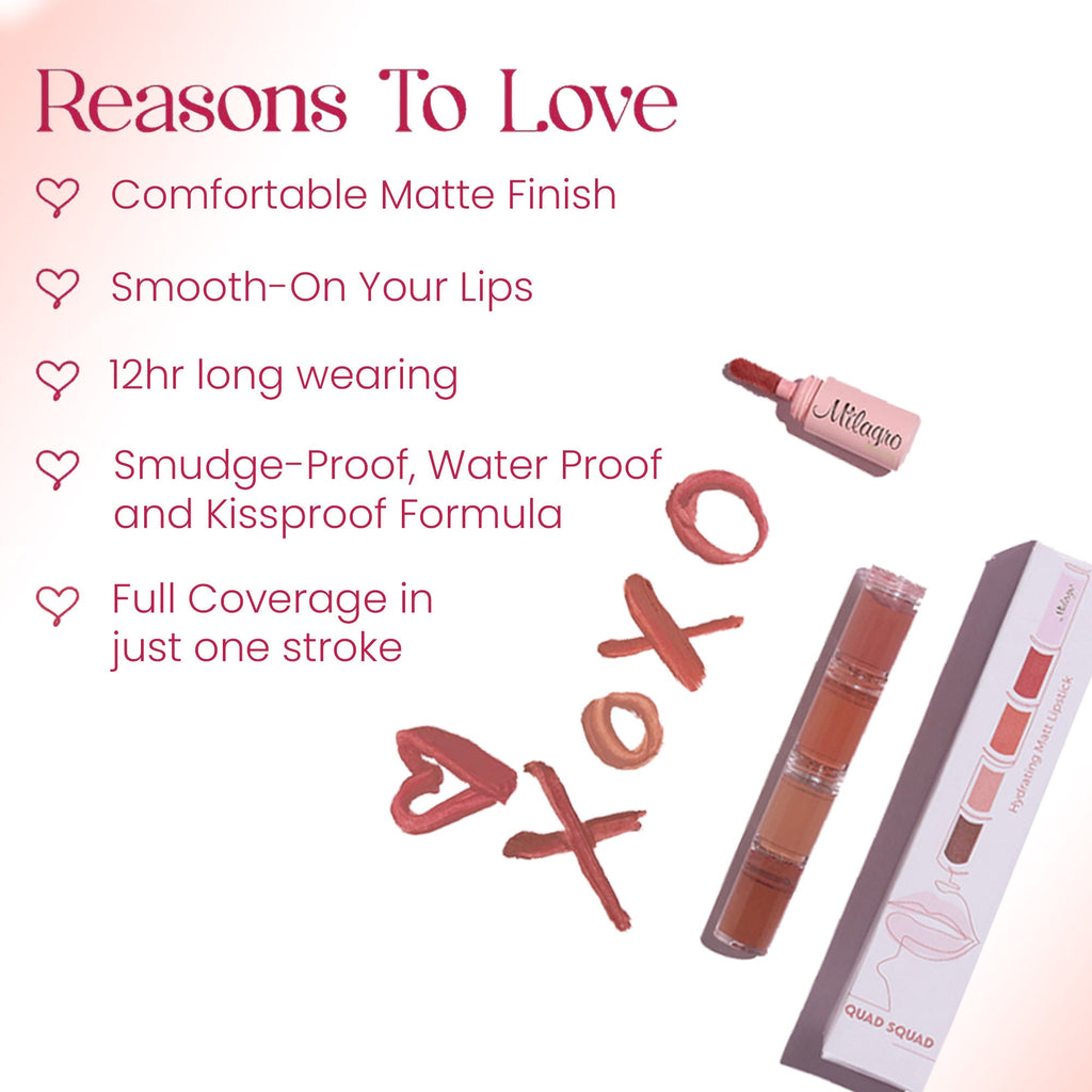 Milagro Beauty Quad Squad 4-in-1 Liquid Lipstick