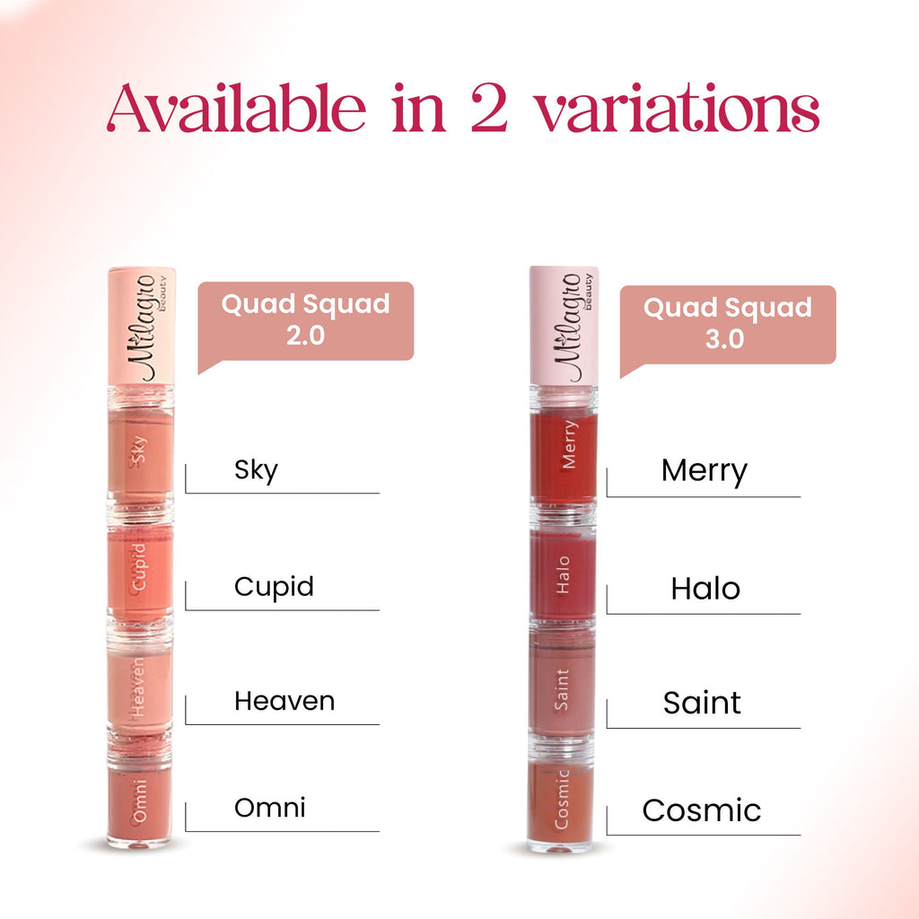 Milagro Beauty Quad Squad 4-in-1 Liquid Lipstick