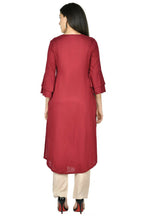 Joban Fashion Wine Cotton Rayon Kurta Set