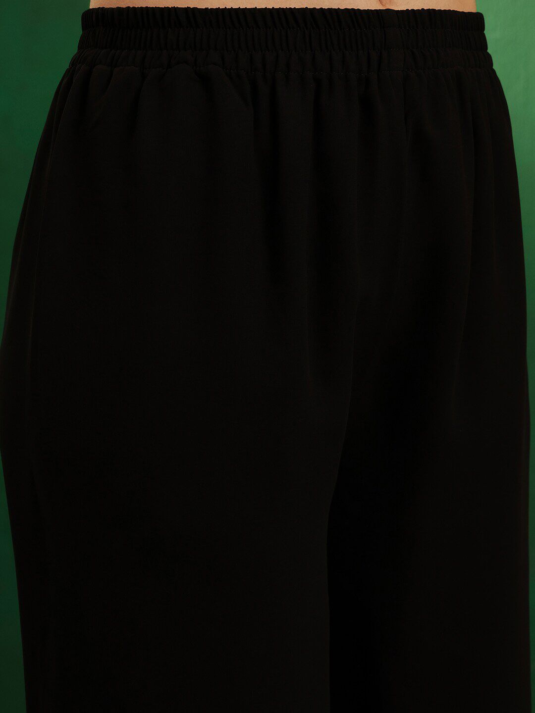 Sangria V Neck Floral Embroidered A Line Kurta with Palazzos & Dupatta - Distacart