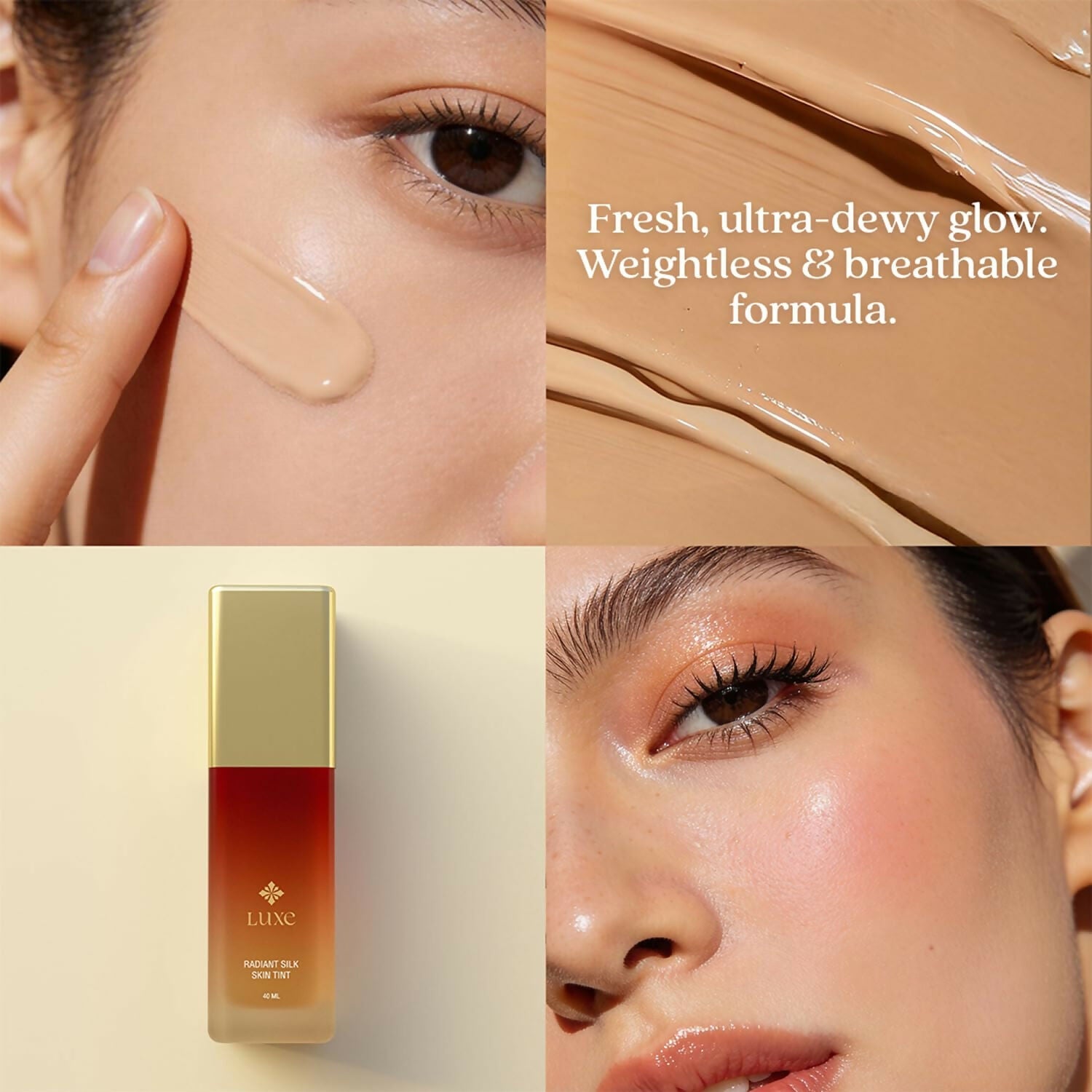 Just Herbs Luxe Radiant Silk Skin Tint Luxury Makeup (130 Beige) - Distacart