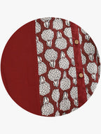 Sangria Women Maroon & Beige Printed Straight Kurta