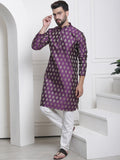 Sojanya Ethnic Motifs Woven Design Jacquard Regular Kurta
