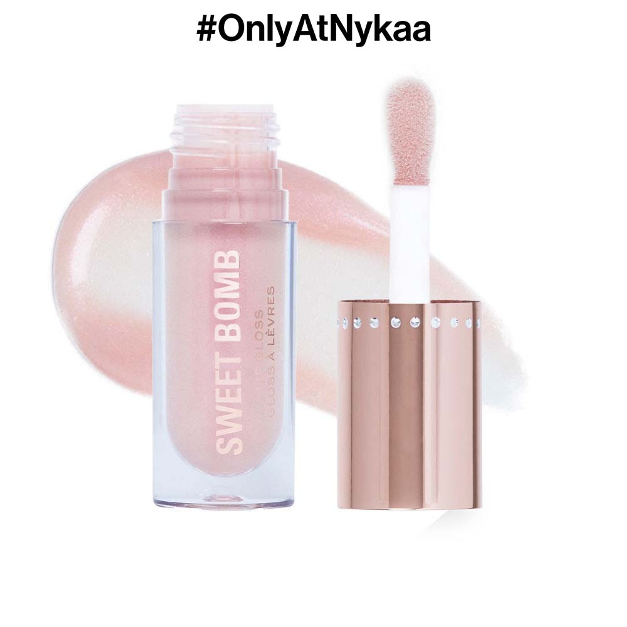 Makeup Revolution Y2K Baby Sweet Bomb Lip Gloss - Vanilla Ice White Holo