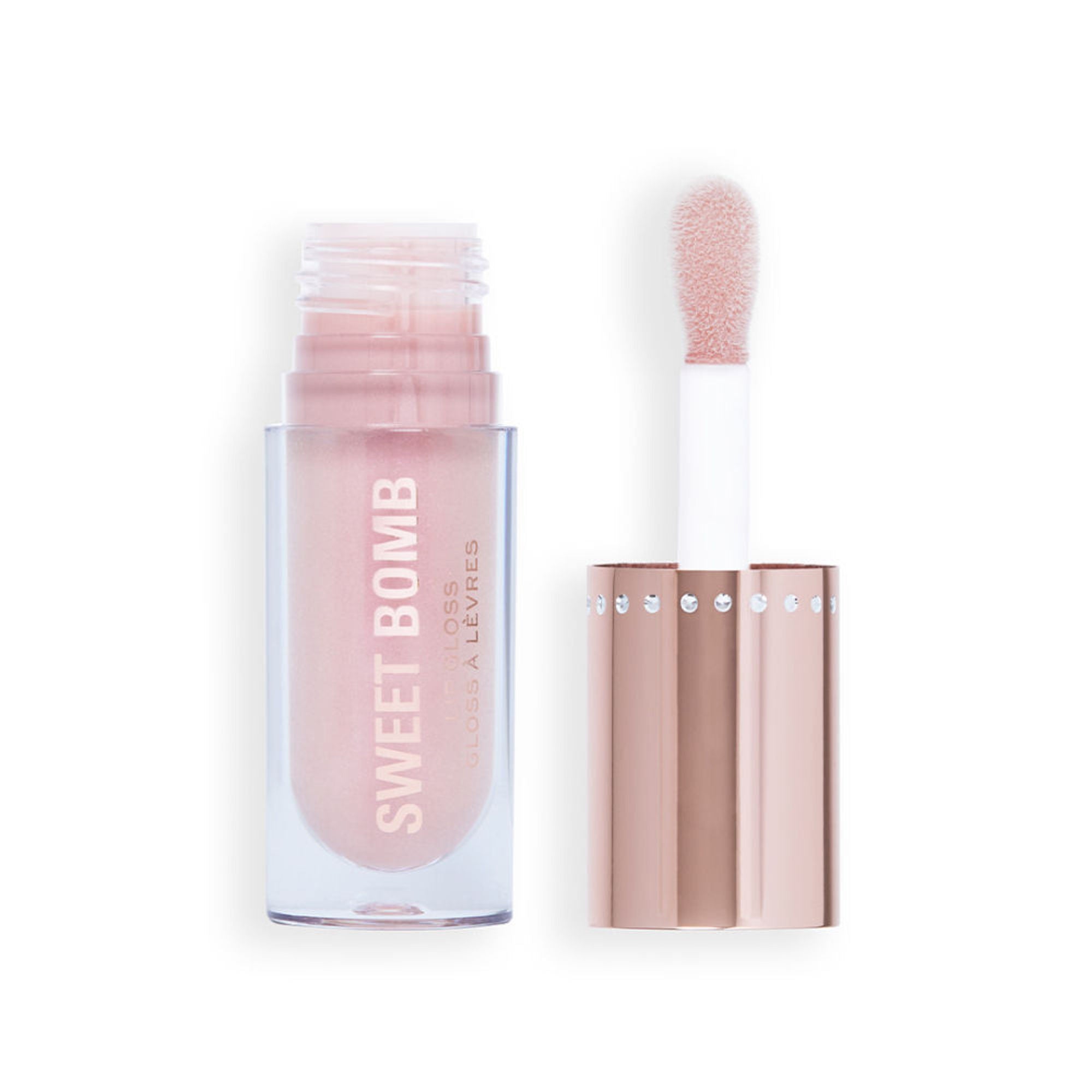 Makeup Revolution Y2K Baby Sweet Bomb Lip Gloss - Vanilla Ice White Holo - Distacart