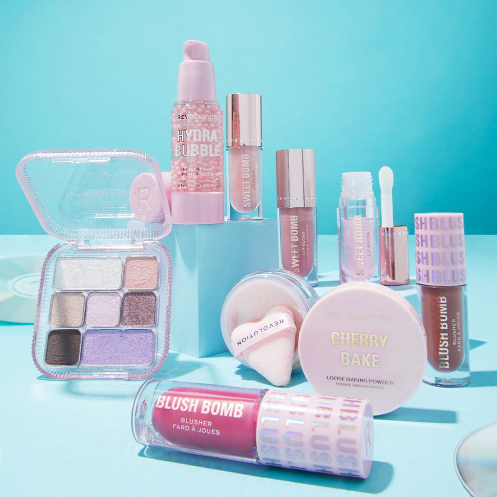 Makeup Revolution Y2K Baby Sweet Bomb Lip Gloss - Candyfloss Pink Glitter - Distacart