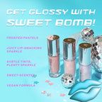 Makeup Revolution Y2K Baby Sweet Bomb Lip Gloss - Candyfloss Pink Glitter - Distacart