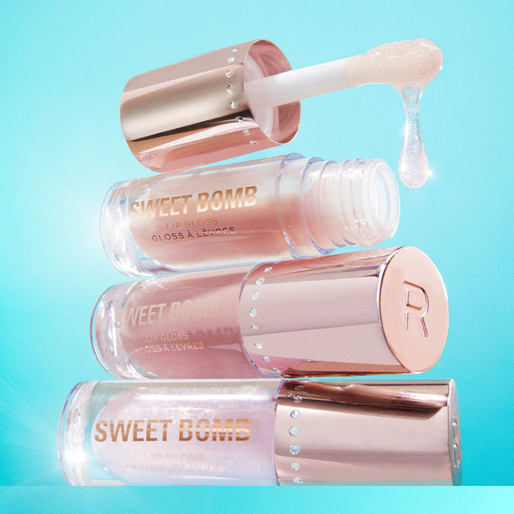 Makeup Revolution Y2K Baby Sweet Bomb Lip Gloss - Candyfloss Pink Glitter - Distacart