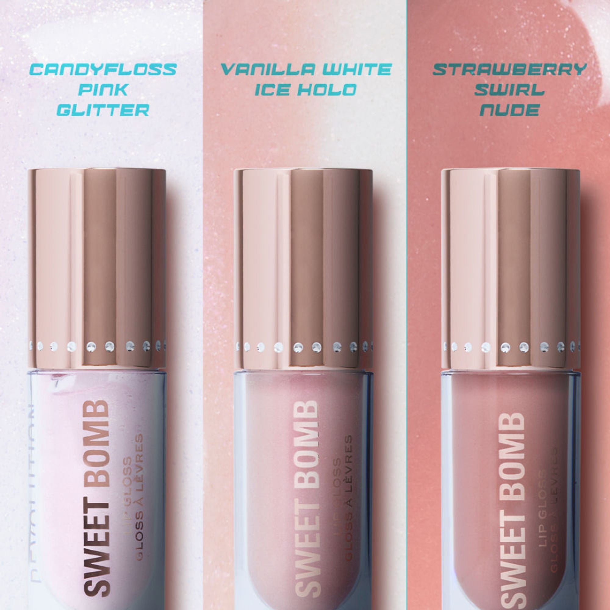 Makeup Revolution Y2K Baby Sweet Bomb Lip Gloss - Candyfloss Pink Glitter - Distacart