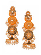 Shoshaa Gold-Toned Contemporary Jhumkas Earrings - Distacart
