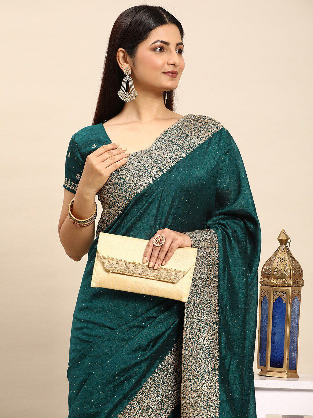 kasee Embellished Zari Saree - Distacart