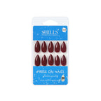 shills professional reusable press on nails almond spn618