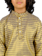 Sethukrishna Boys Blue Striped Kurti with Dhoti Pants