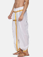 Sethukrishna Men White Readymade Cotton Dhoti - Distacart