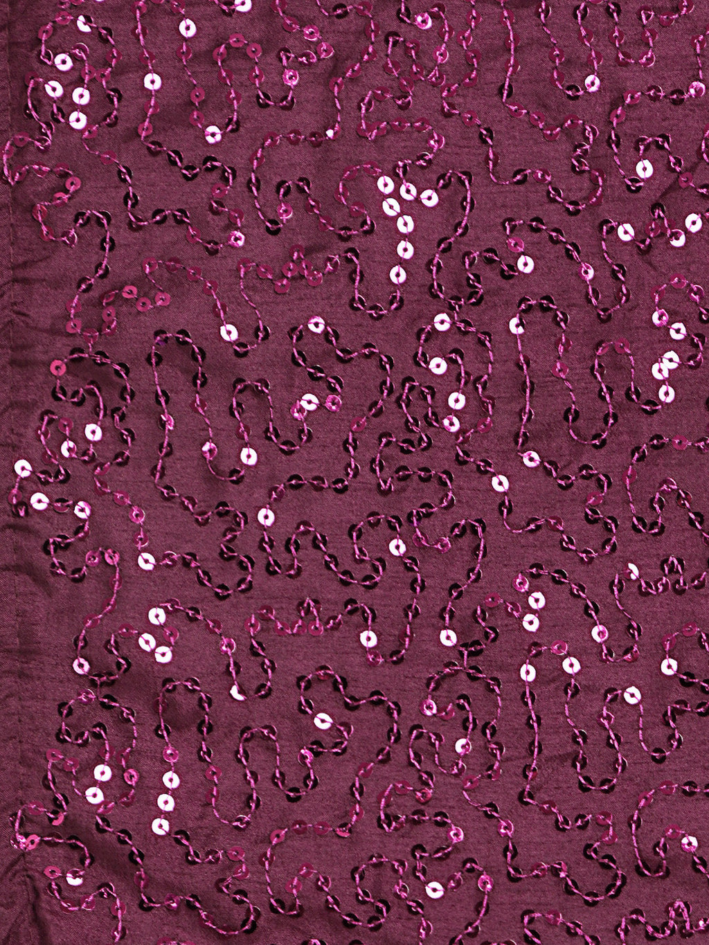 Sangria Burgundy Embellished Sequinned Pure Georgette Saree - Distacart