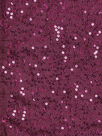 Sangria Burgundy Embellished Sequinned Pure Georgette Saree - Distacart