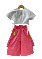 ArthLife Pink White Cycle Embroidered Co-Ord Set