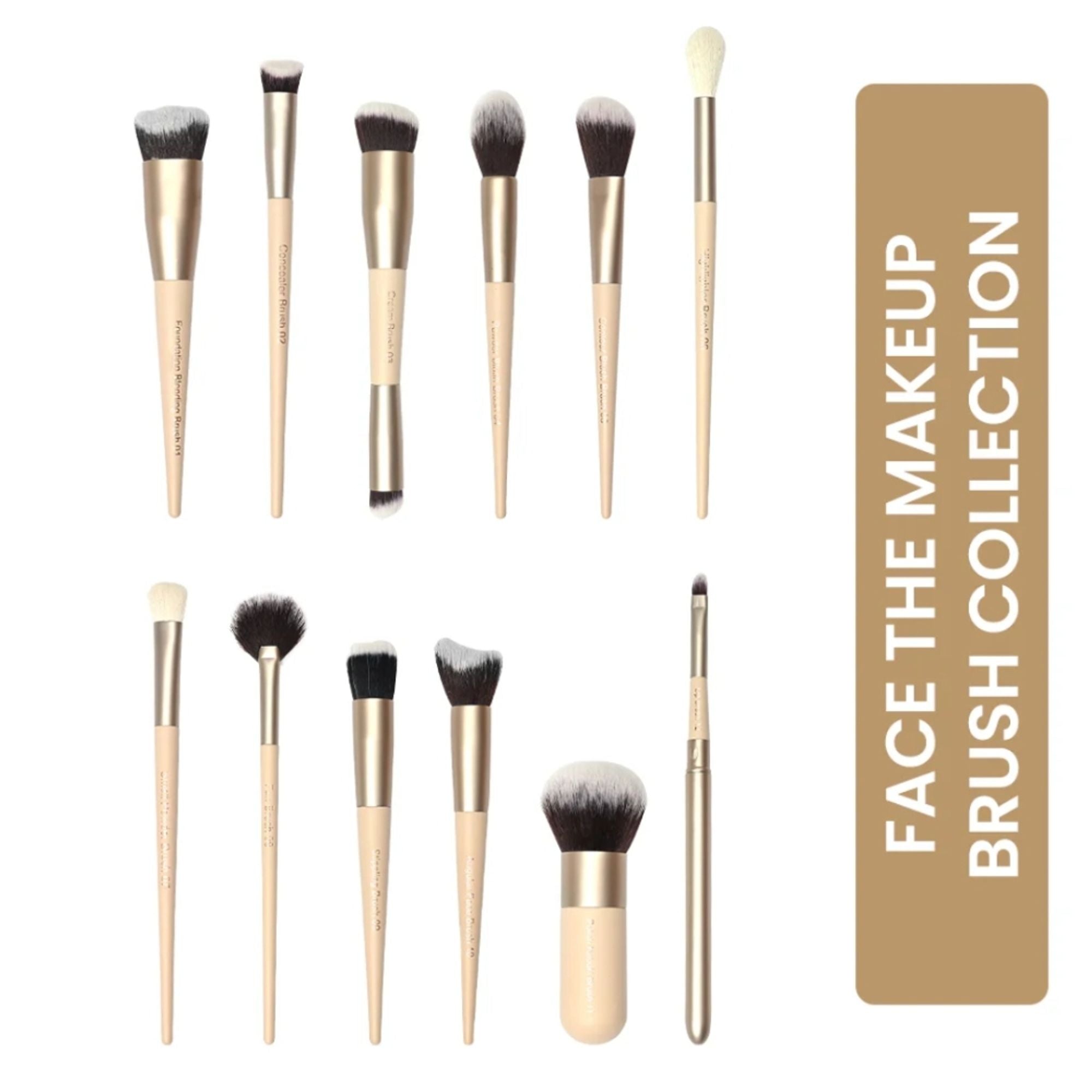 Milagro Beauty Face The Makeup Brush Collection (Set Of 12 )