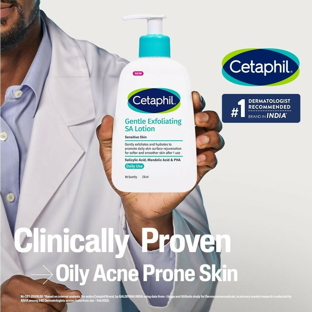 Cetaphil Gentle Daily Exfoliating Lotion With Salicylic Acid For Oily Acne Prone Skin