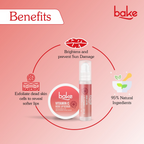 Bake Vitamin C Rose Lip Kit With Lip Balm SPF 25 & Lip Scrub For Dark & Pigmented Lips