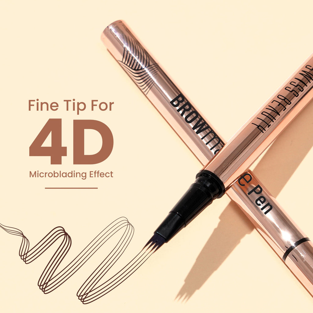 Swiss Beauty Browmance Pen Fills In Sparse Hair For 8-Hour Stay - 1 Light Brown - Distacart