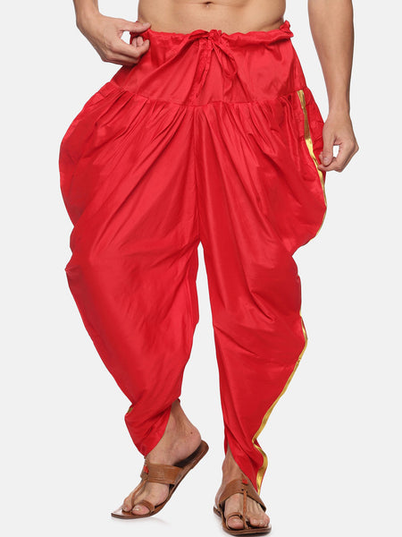 Sethukrishna Men Red Solid Dhoti Pant