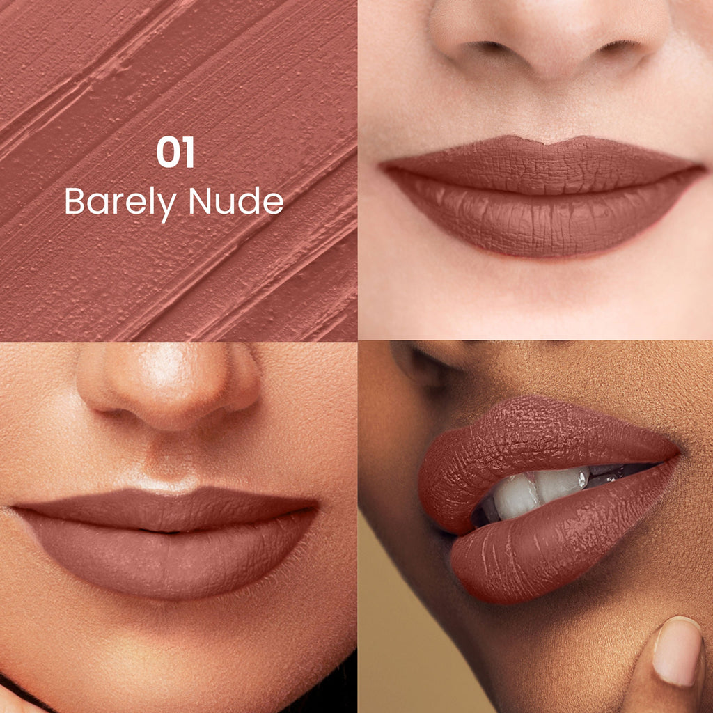 Swiss Beauty Satin Comfort Smooth Glide, Highly Pigmented , Ultra Hydrating Lipstick - 1 Barely Nude - Distacart