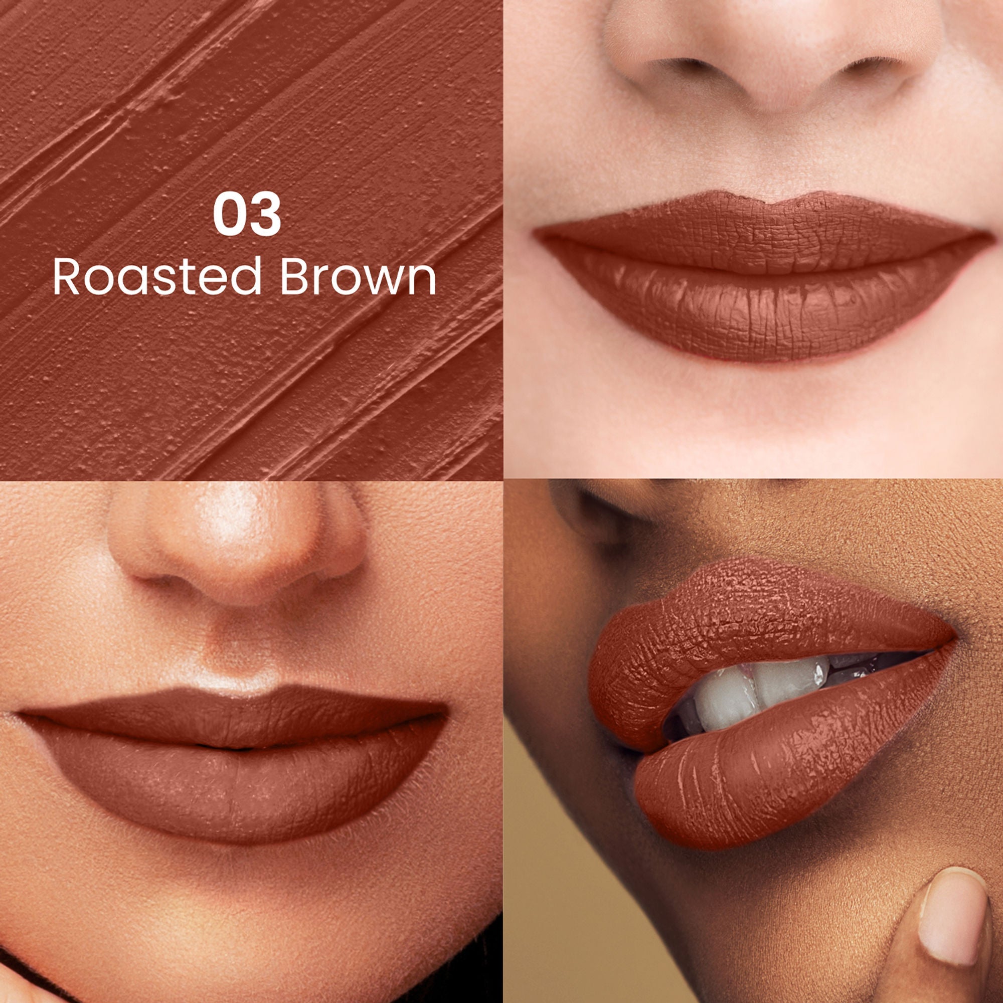 Swiss Beauty Satin Comfort Smooth Glide, Highly Pigmented , Ultra Hydrating Lipstick - 3 Roasted Brown - Distacart