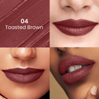 Swiss Beauty Satin Comfort Smooth Glide, Highly Pigmented , Ultra Hydrating Lipstick - 4 Toasted Brown - Distacart