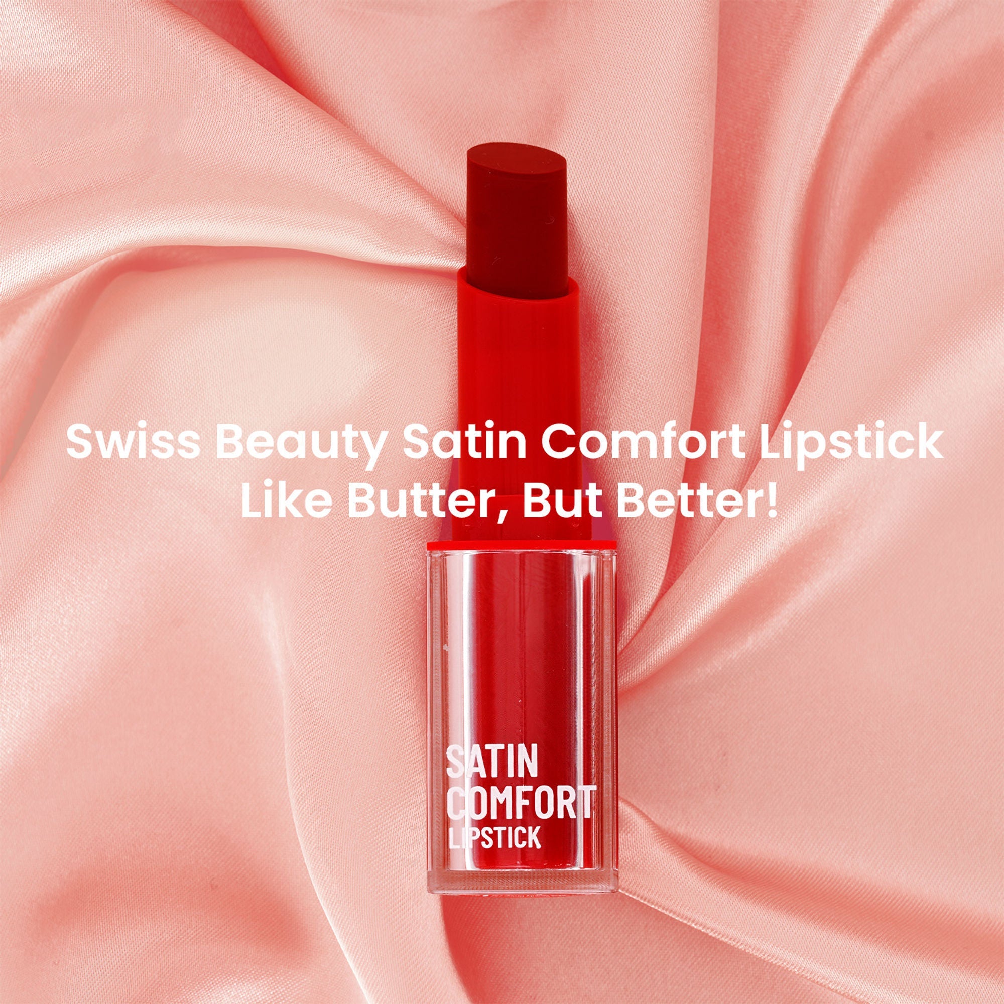 Swiss Beauty Satin Comfort Smooth Glide, Highly Pigmented , Ultra Hydrating Lipstick - 14 My Raspberry - Distacart