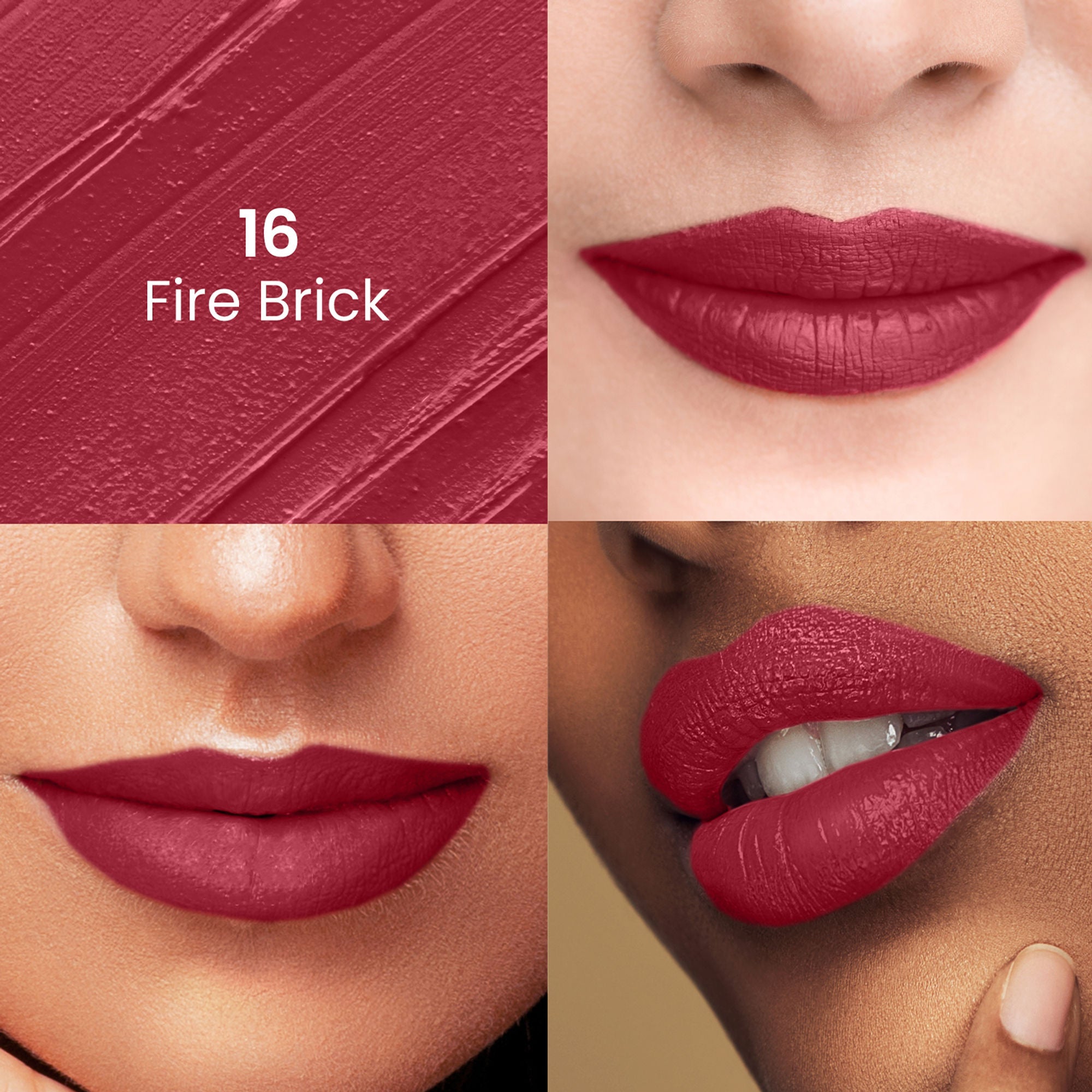 Swiss Beauty Satin Comfort Smooth Glide, Highly Pigmented , Ultra Hydrating Lipstick - 16 Fire Brick - Distacart