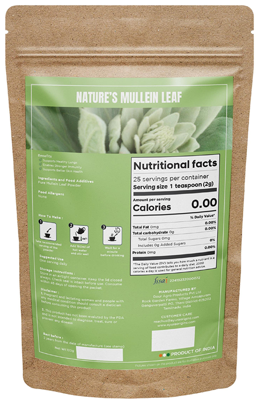 Ayura Origins Nature's Mullein Leaf Fix Powder