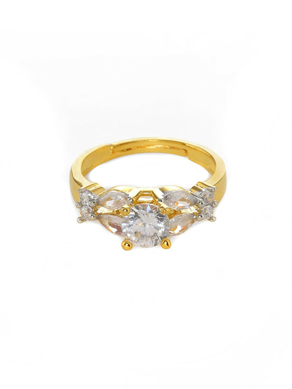 Diamond and Solitaire Ring- Ruby Raang