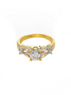Diamond and Solitaire Ring- Ruby Raang