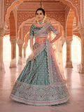 Myra Rama Green Embroidered Designer Lehenga Choli