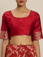 Sangria Floral Woven Design Kanjeevaram Sarees - Distacart
