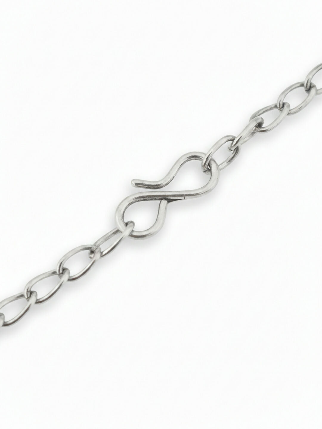 NVR Women Oxidised Silver Beaded Necklace