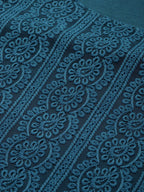 Sangria Women Teal Blue Ethnic Motifs Chikankari Kurta with Palazzos