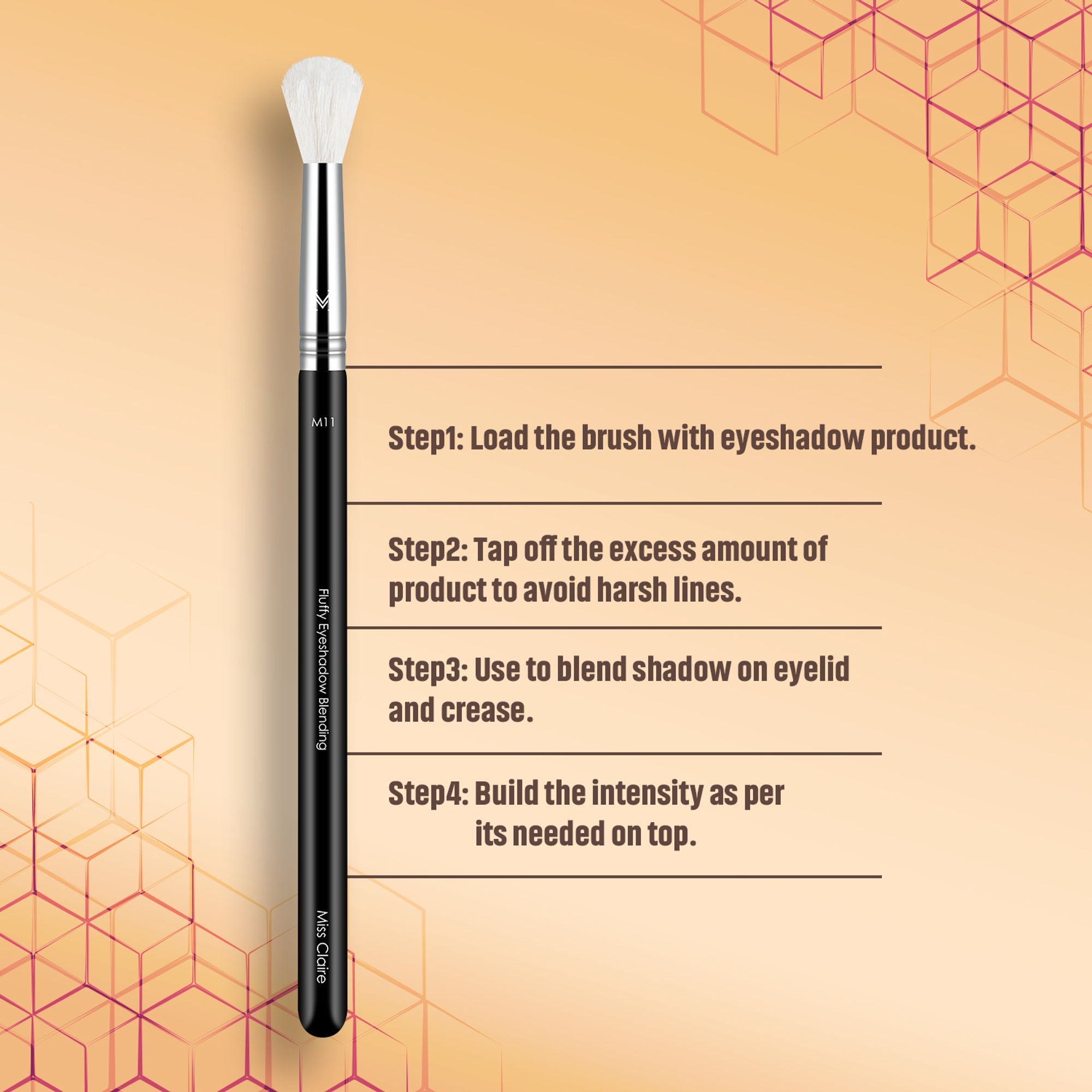 Miss Claire M11 - Fluffy Eyeshadow Blending Brush (White) - Chrome